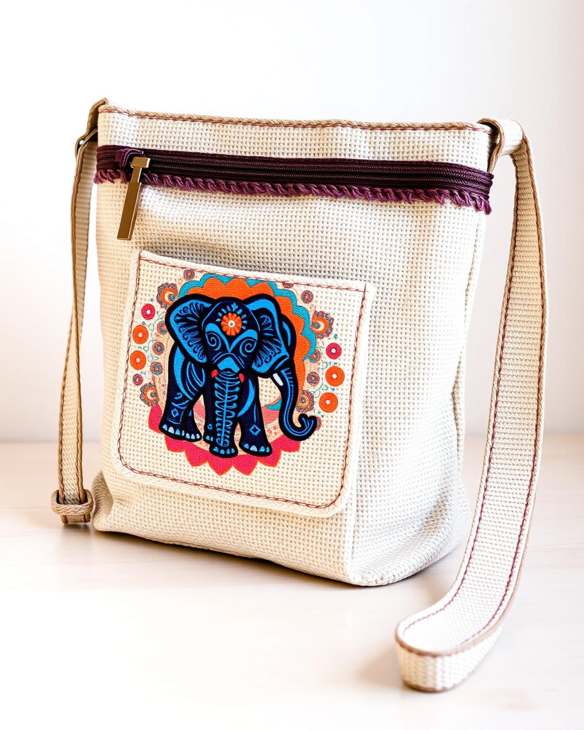 Hand-Painted Elephant Sling